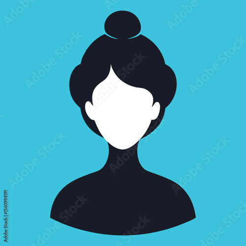 Woman Hair style Silhouette