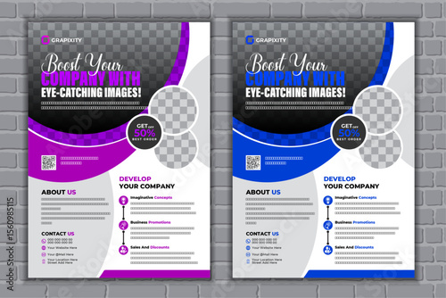 Wallpaper Mural Modern Minimalist Creative And Professional Business Flyer Design Template. Torontodigital.ca