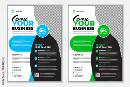 Wallpaper Mural Modern Minimalist Creative And Professional Business Flyer Design Template. Torontodigital.ca