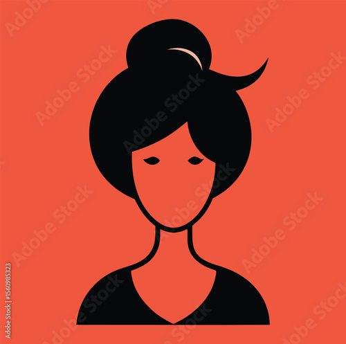 Woman Hair style Silhouette