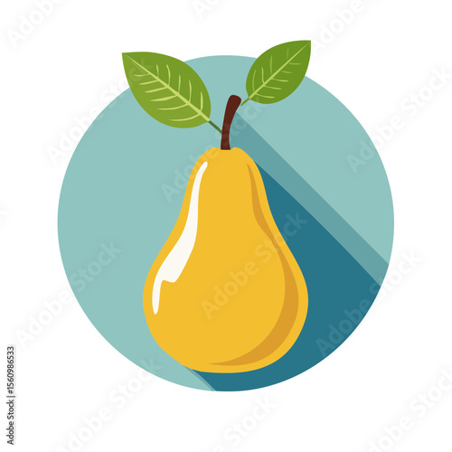 Pear Fruit Food Icon on a Transparent Background