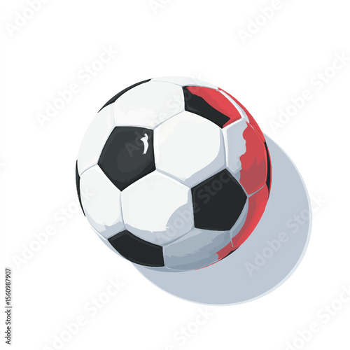 vector illustration of football ball isolated in White Background, football ball vector