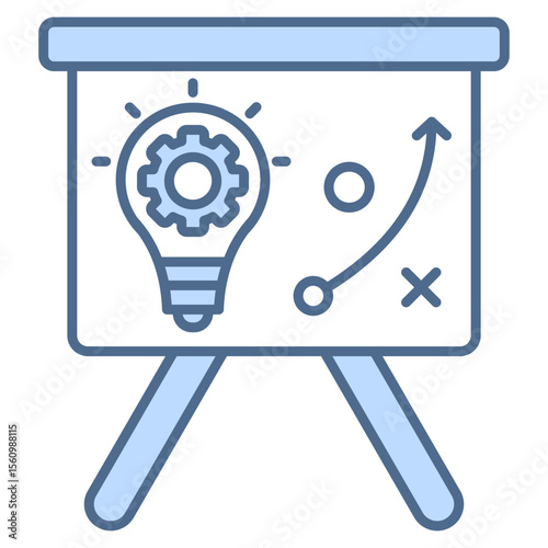 Strategy Blue Icon Element For Design