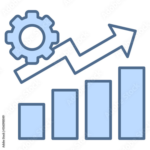 Performance Blue Icon Element For Design