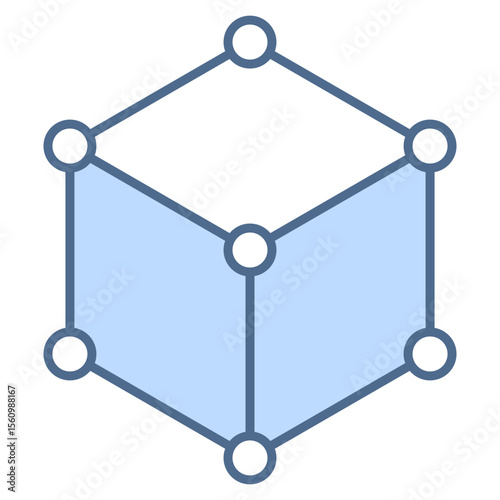 Modeling Blue Icon Element For Design