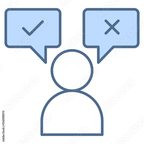 Decision Blue Icon Element For Design