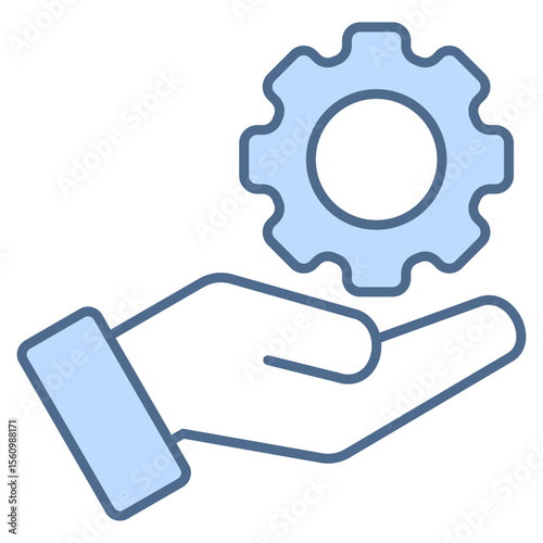 Management Blue Icon Element For Design