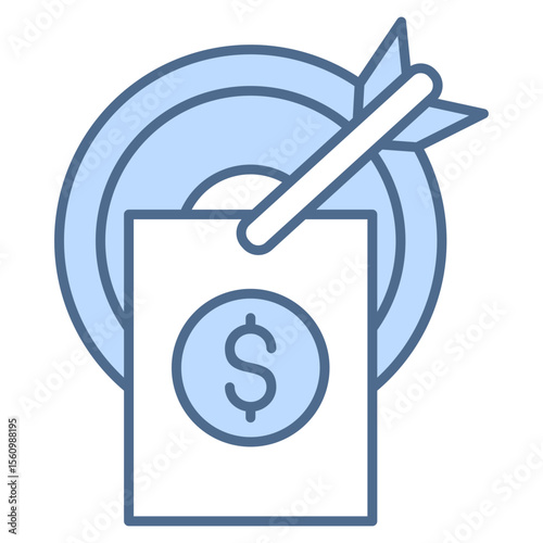 Goals Blue Icon Element For Design