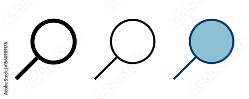 Search icon vector isolated on white background. Glass vector icon. search magnifying glass icon. Find