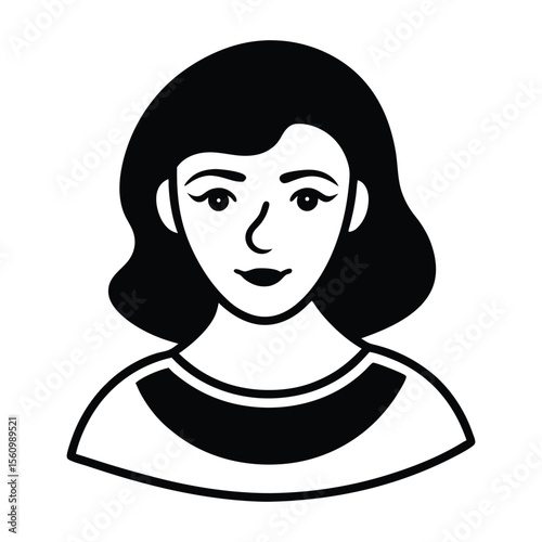 Woman Hair style Silhouette