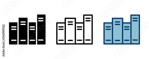 Library icon vector isolated on white background. Book icon vector