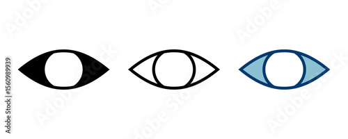 Eye icon vector isolated on white background. Look and Vision icon. Eye vector icon