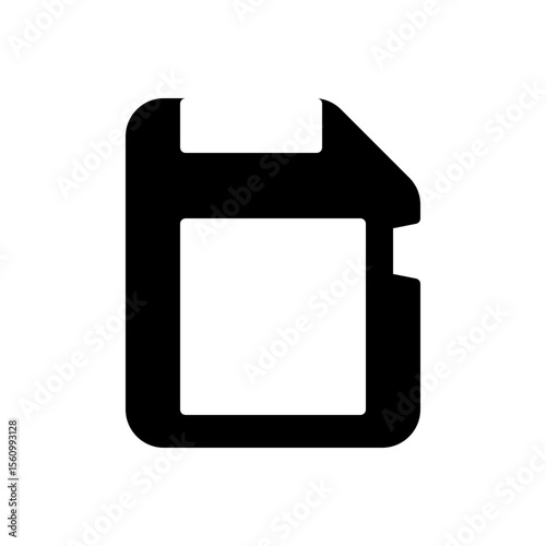 memory card glyph icon vector