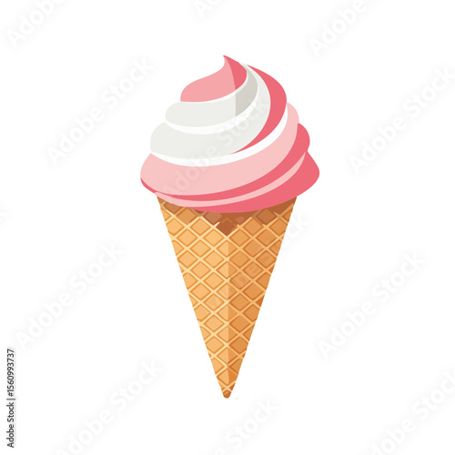 An Ice Cream Cone Isolated ...