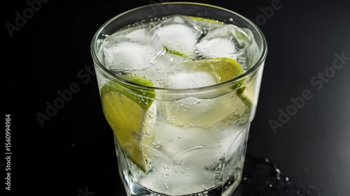 Wallpaper Mural Refreshing Gin and Tonic with Lime and Ice Torontodigital.ca