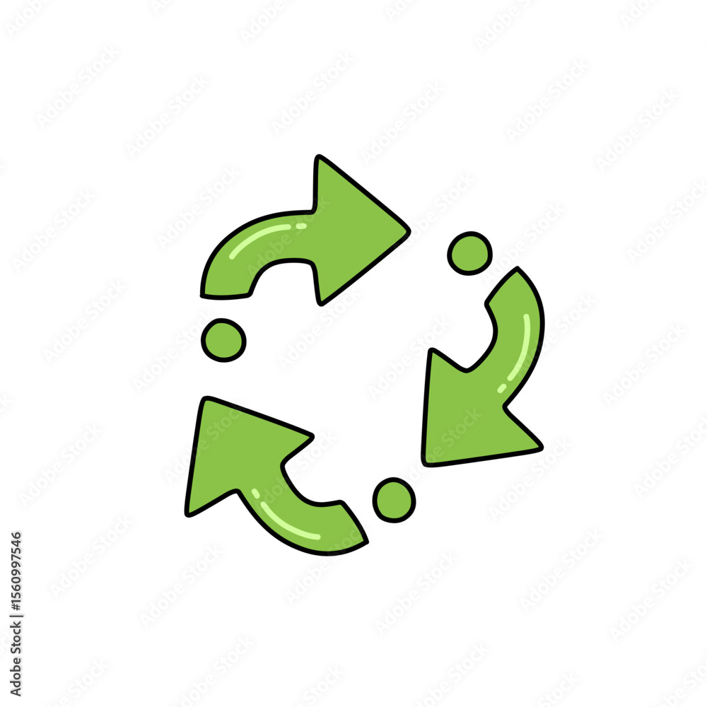 Fototapeta premium arrow green reload