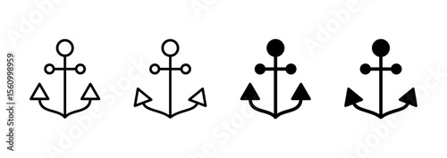 Anchor icon vector. Anchor sign and symbol. Anchor marine icon.