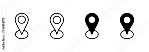 Address icon vector. home location sign and symbol. pinpoint