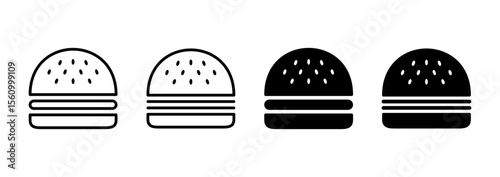 Burger icon vector. burger sign and symbol. hamburger