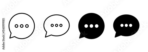 Chat icon vector. speech bubble sign and symbol. comment icon. message