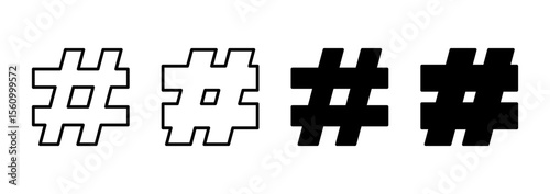 Hashtag icon vector. hashtag sign and symbol