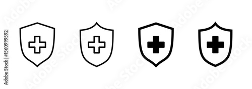 Health insurance icon vector. Insurance health document sign and symbol