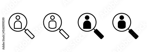 Hiring icon vector. Search job vacancy sign and symbol. Human resources concept. Recruitment