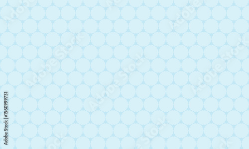 ラフな雪輪でできた大きな水色のドット柄