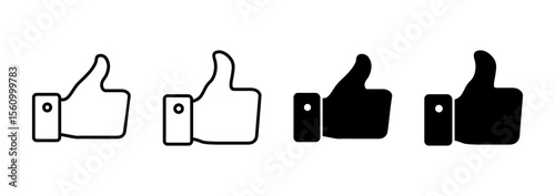 Like icon vector. Thumbs up sign and symbol. Hand like
