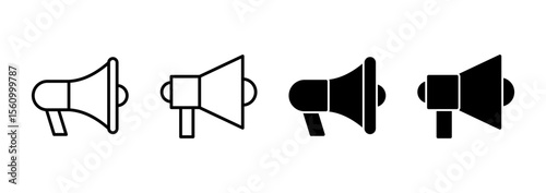Megaphone icon vector. Loudspeaker sign and symbol