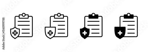 Medical insurance icon vector. health insurance sign and symbol