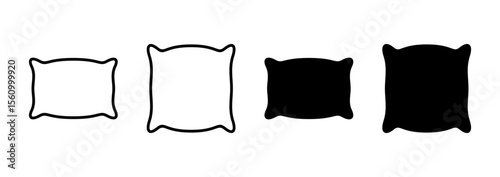 Pillow icon vector. Pillow sign and symbol. Comfortable fluffy pillow