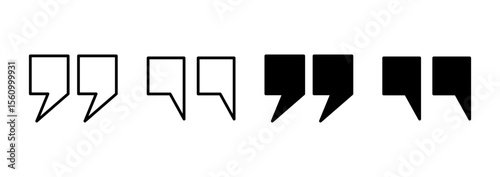 Quote icon vector. Quotation mark sign and symbol