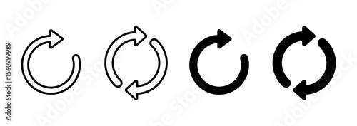 Refresh icon vector. Reload sign and symbol. Update icon.