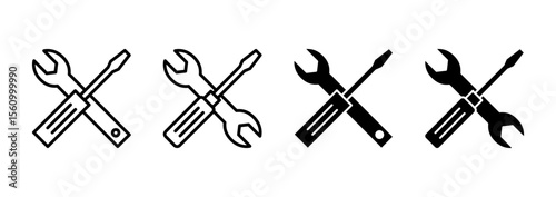 Repair tools icon vector. tool sign and symbol. setting icon. Wrench and screwdriver. Service