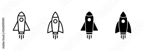 Rocket icon vector. Startup sign and symbol. rocket launcher icon