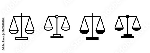 Scales icon vector. Law scale icon. Justice sign and symbol