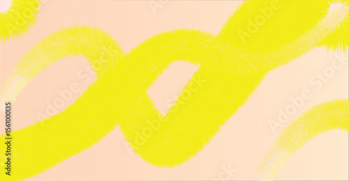 Abstract illustration featuring flowing yellow lines against a soft, light background.