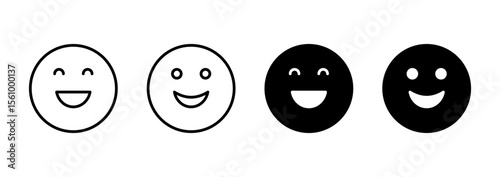Smile icon vector. smile emoticon icon. feedback sign and symbol