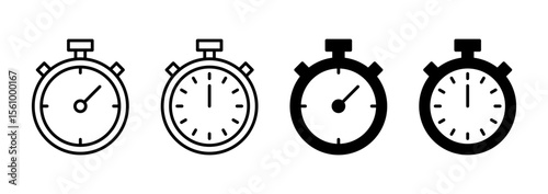 Stopwatch icon vector. Timer sign and symbol. Countdown icon. Period of time