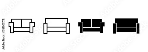 Sofa icon vector. sofa sign and symbol. furniture icon