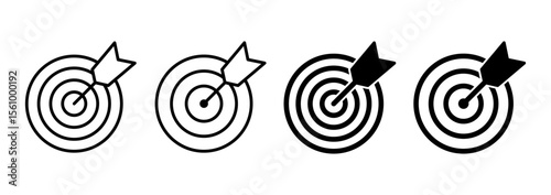 Target icon vector. goal icon vector. target marketing sign and symbol