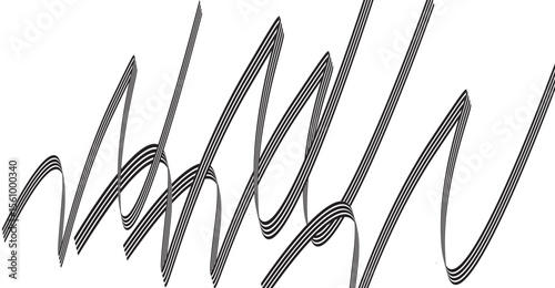 Abstract illustration of overlapping, curved, and sharply angled lines, creating a dynamic and chaotic visual effect.