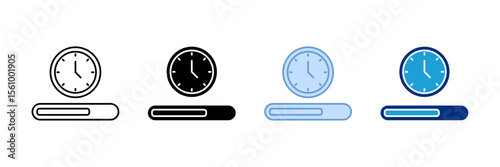 Progress Bar Icon Set Multiple Style Collection