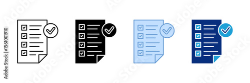 To-Do List Icon Set Multiple Style Collection