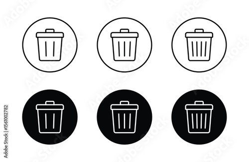 trash can icon vector. trash can symbol icon	