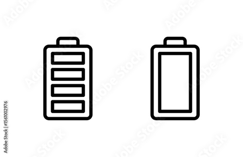Battery icon vector illustration. battery charging sign and symbol. battery charge level