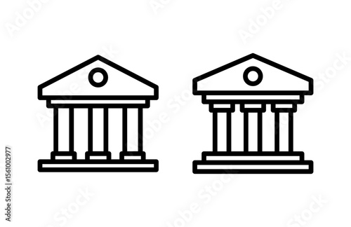 Bank icon vector illustration. Bank sign and symbol, museum, university