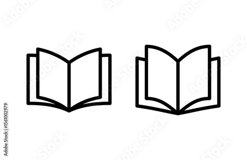 Book icon vector illustration. open book sign and symbol. ebook icon