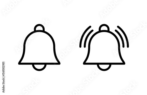 Bell Icon vector illustration. Notification sign and symbol for web site design